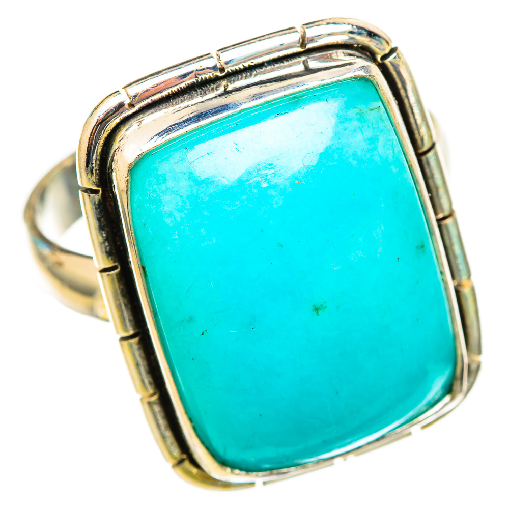 Peruvian Amazonite Rings handcrafted by Ana Silver Co - RING116281 - Photo 2