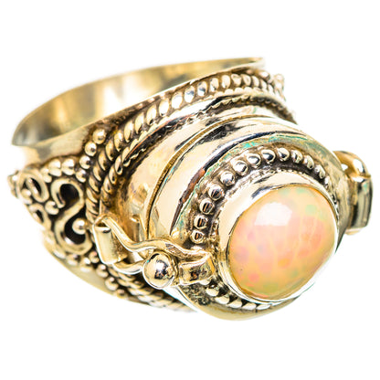 Oval opal set in ornate 925 sterling silver filigree ring, wide band