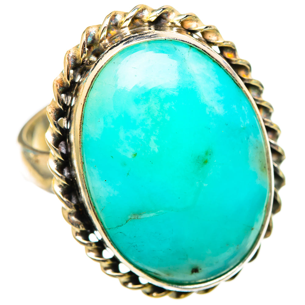 Peruvian Amazonite Rings handcrafted by Ana Silver Co - RING116302 - Photo 2