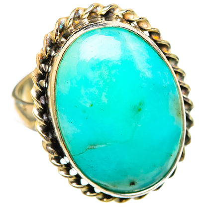 Peruvian Amazonite Rings handcrafted by Ana Silver Co - RING116302 - Photo 2