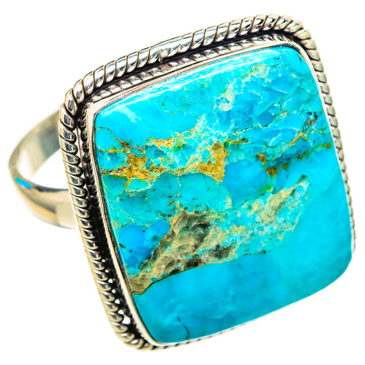 Peruvian Chrysocolla Rings handcrafted by Ana Silver Co - RING116304 - Photo 2