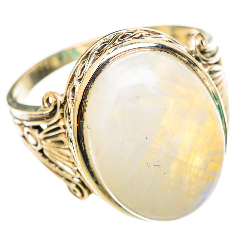 Rainbow Moonstone Rings handcrafted by Ana Silver Co - RING116332 - Photo 2