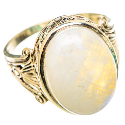Rainbow Moonstone Rings handcrafted by Ana Silver Co - RING116332 - Photo 2