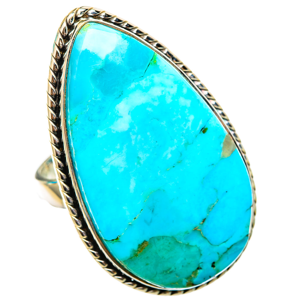 Peruvian Chrysocolla Rings handcrafted by Ana Silver Co - RING116337 - Photo 2