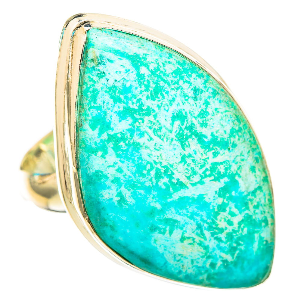 Peruvian Chrysocolla Rings handcrafted by Ana Silver Co - RING116339 - Photo 2