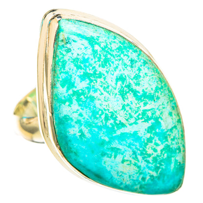 Peruvian Chrysocolla Rings handcrafted by Ana Silver Co - RING116339 - Photo 2