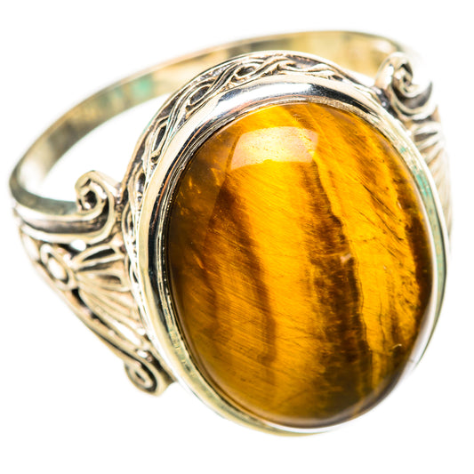 Tiger Eye Rings handcrafted by Ana Silver Co - RING116350 - Photo 2