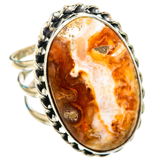 Crazy Lace Agate Rings handcrafted by Ana Silver Co - RING116351 - Photo 2