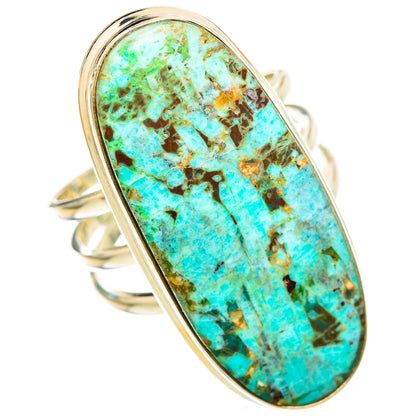 Peruvian Chrysocolla Rings handcrafted by Ana Silver Co - RING116366 - Photo 2