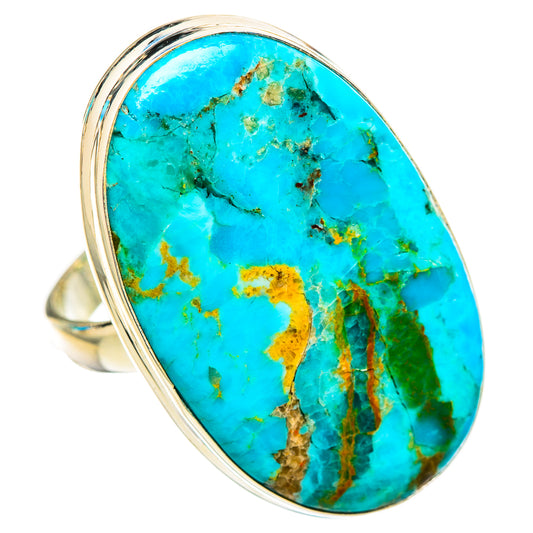 Peruvian Chrysocolla Rings handcrafted by Ana Silver Co - RING116367 - Photo 2