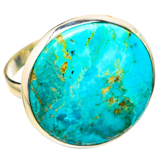 Peruvian Chrysocolla Rings handcrafted by Ana Silver Co - RING116371 - Photo 2