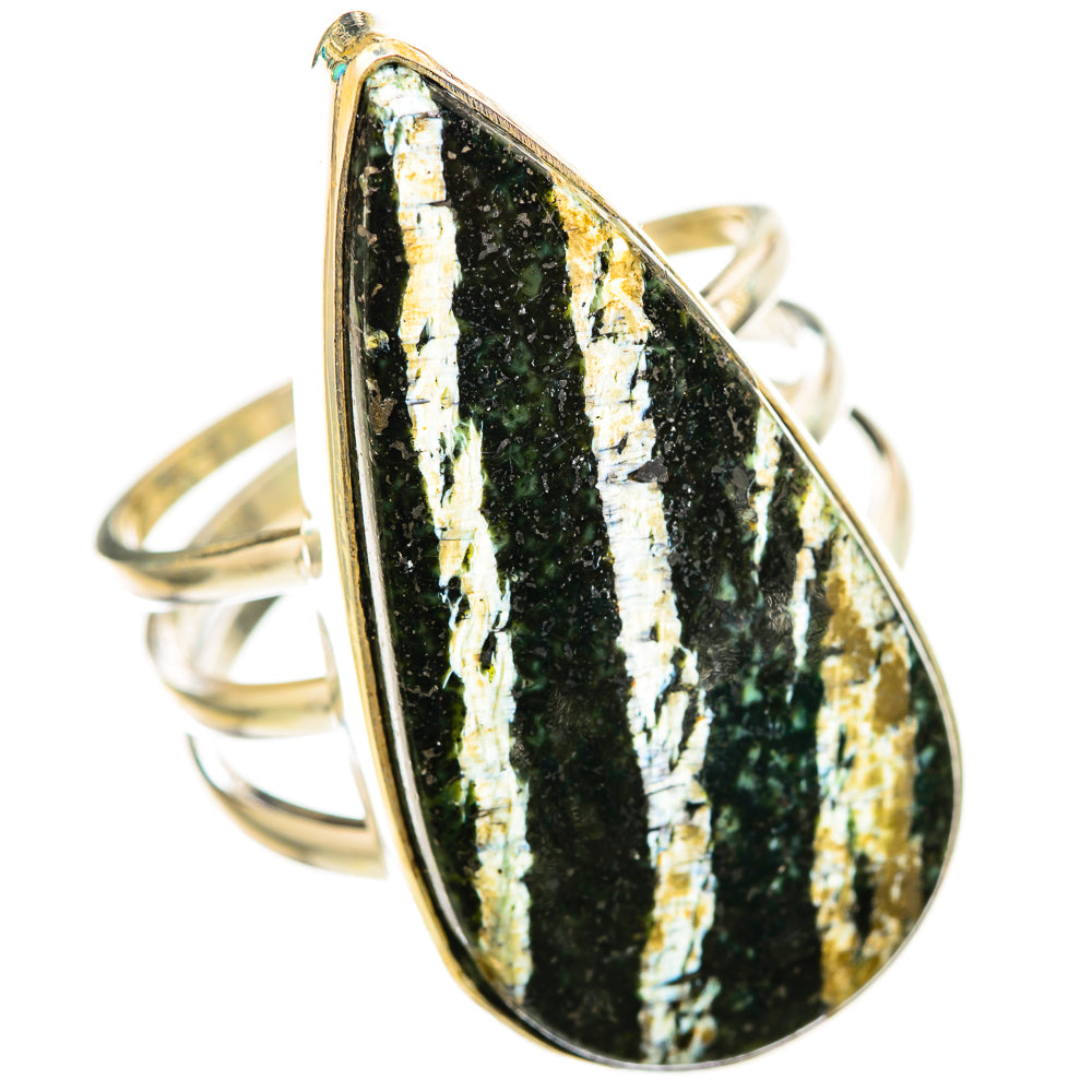 Green Swiss Opal Rings handcrafted by Ana Silver Co - RING116376 - Photo 2