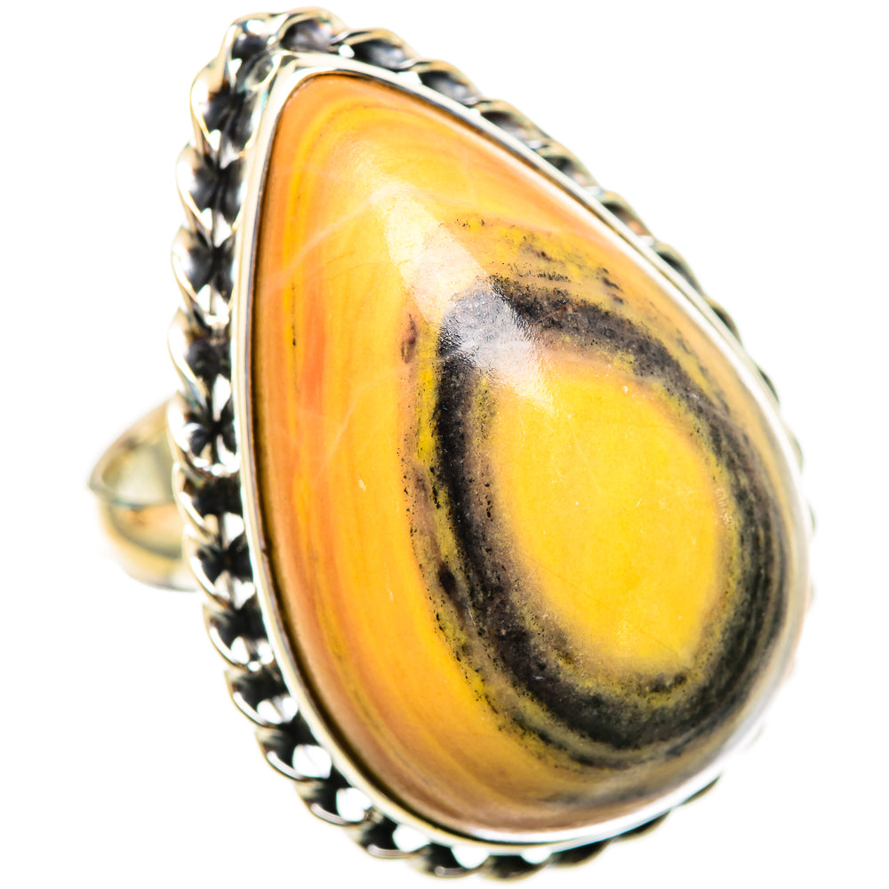 Bumble Bee Jasper Rings handcrafted by Ana Silver Co - RING116378 - Photo 2