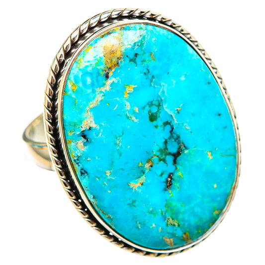 Peruvian Chrysocolla Rings handcrafted by Ana Silver Co - RING116395 - Photo 2