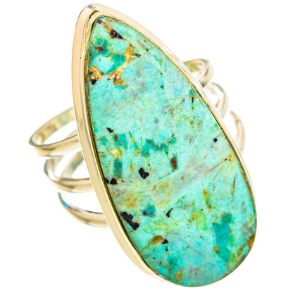 Peruvian Chrysocolla Rings handcrafted by Ana Silver Co - RING116400 - Photo 2