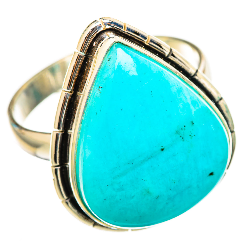 Peruvian Amazonite Rings handcrafted by Ana Silver Co - RING116401 - Photo 2