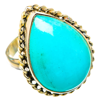 Peruvian Amazonite Rings handcrafted by Ana Silver Co - RING116402 - Photo 2