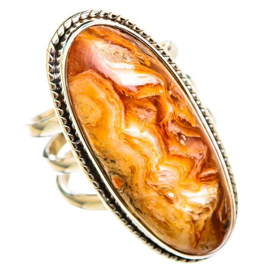 Crazy Lace Agate Rings handcrafted by Ana Silver Co - RING116407 - Photo 2