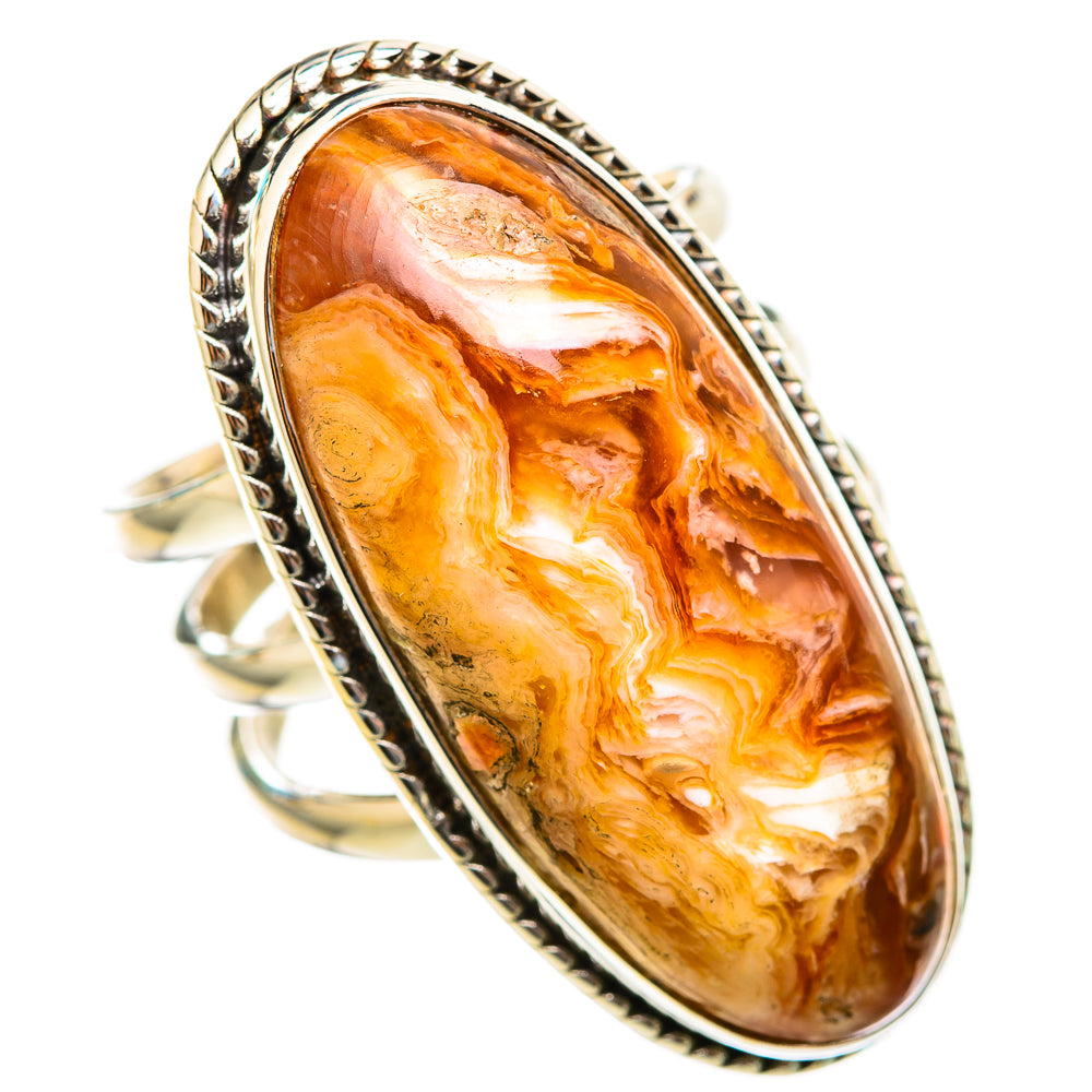 Crazy Lace Agate Rings handcrafted by Ana Silver Co - RING116407 - Photo 2