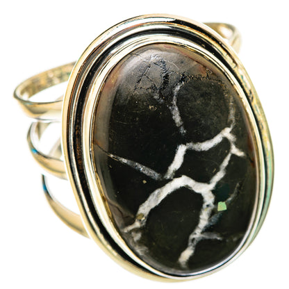 Septarian Geode Rings handcrafted by Ana Silver Co - RING116411 - Photo 2