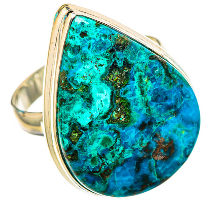 Peruvian Chrysocolla Rings handcrafted by Ana Silver Co - RING116416 - Photo 2