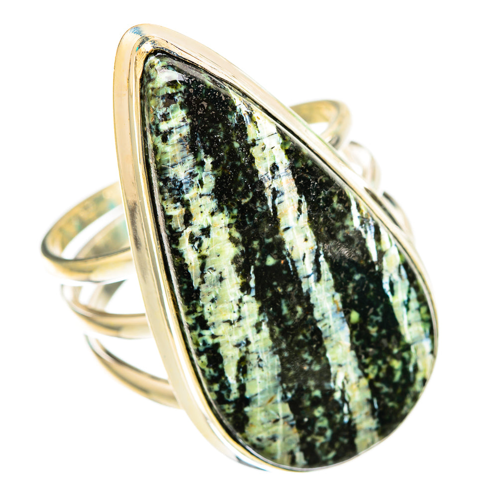 Green Swiss Opal Rings handcrafted by Ana Silver Co - RING116436 - Photo 2