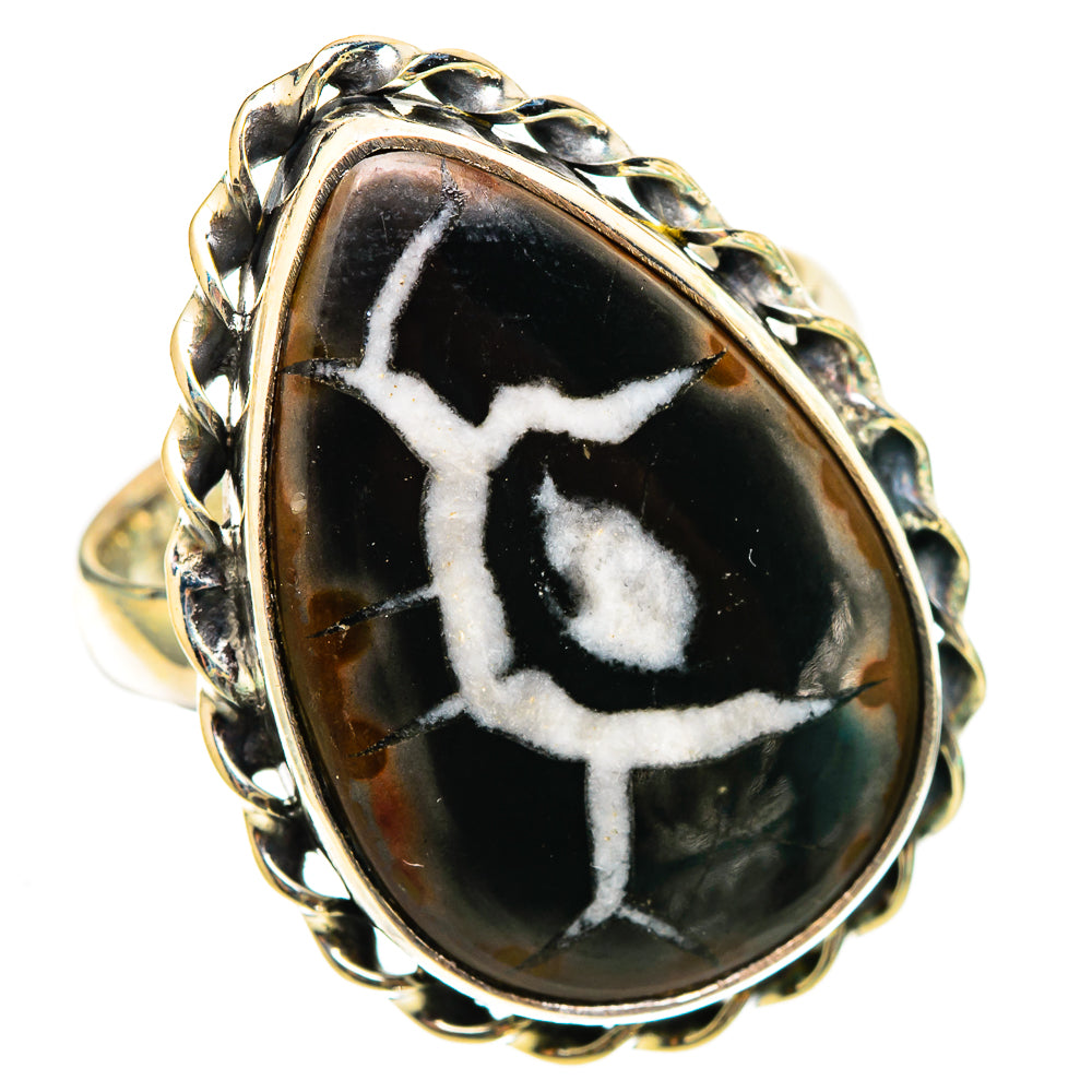 Septarian Geode Rings handcrafted by Ana Silver Co - RING116441 - Photo 2