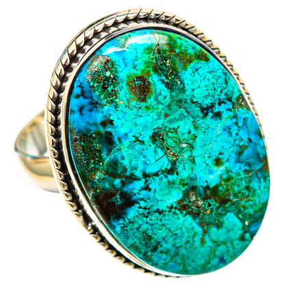 Peruvian Chrysocolla Rings handcrafted by Ana Silver Co - RING116446 - Photo 2
