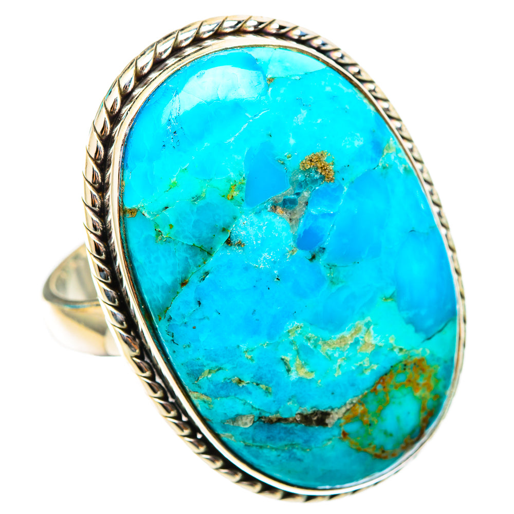 Peruvian Chrysocolla Rings handcrafted by Ana Silver Co - RING116451 - Photo 2