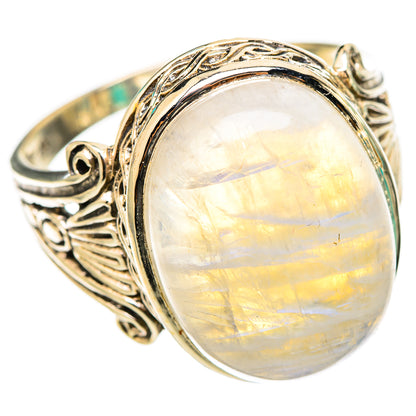 Rainbow Moonstone Rings handcrafted by Ana Silver Co - RING116467 - Photo 2