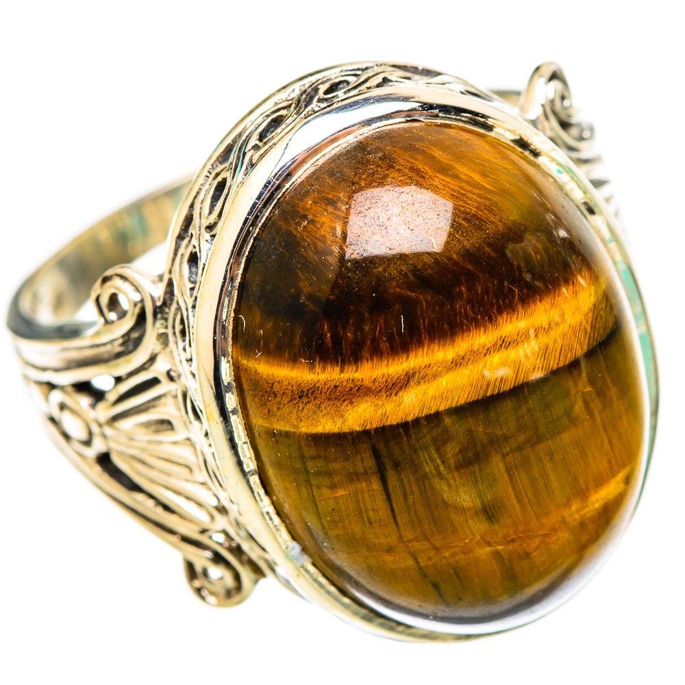 Tiger Eye Rings handcrafted by Ana Silver Co - RING116488 - Photo 2