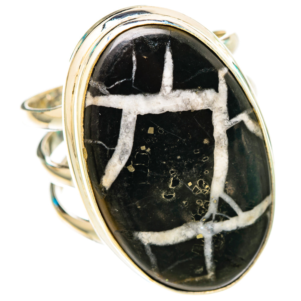 Septarian Geode Rings handcrafted by Ana Silver Co - RING116491 - Photo 2