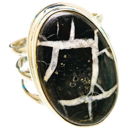Septarian Geode Rings handcrafted by Ana Silver Co - RING116491 - Photo 2