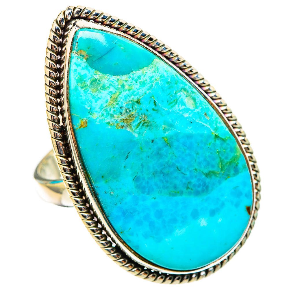 Peruvian Chrysocolla Rings handcrafted by Ana Silver Co - RING116497 - Photo 2