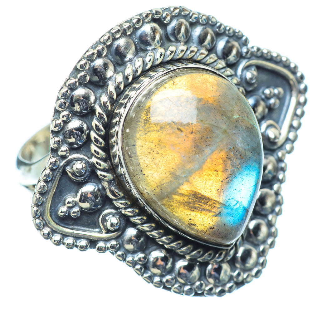 Labradorite Rings handcrafted by Ana Silver Co - RING11651