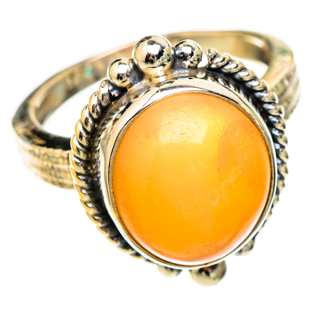 Peach Moonstone Rings handcrafted by Ana Silver Co - RING116514 - Photo 2