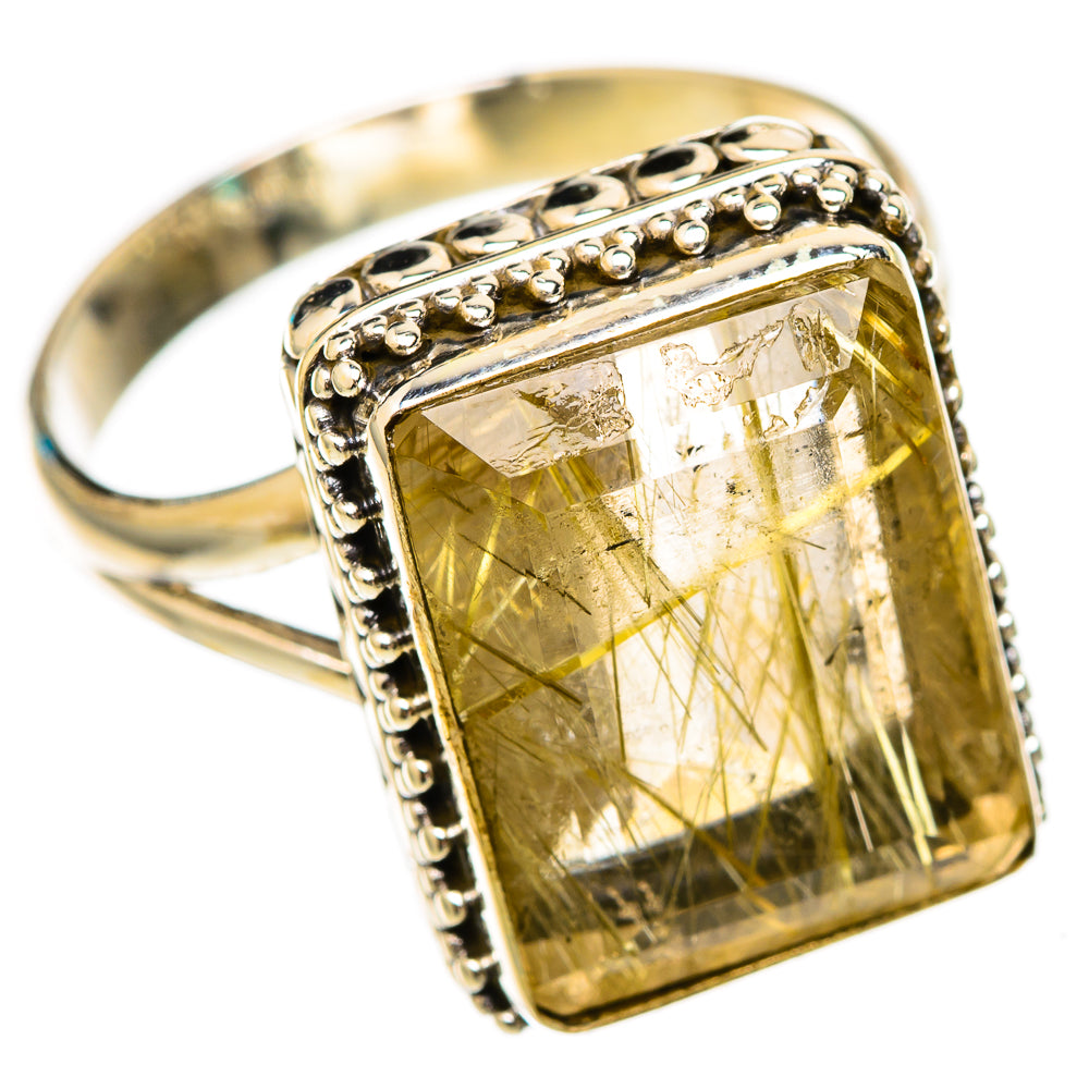 Rutilated Quartz Rings handcrafted by Ana Silver Co - RING116524 - Photo 2