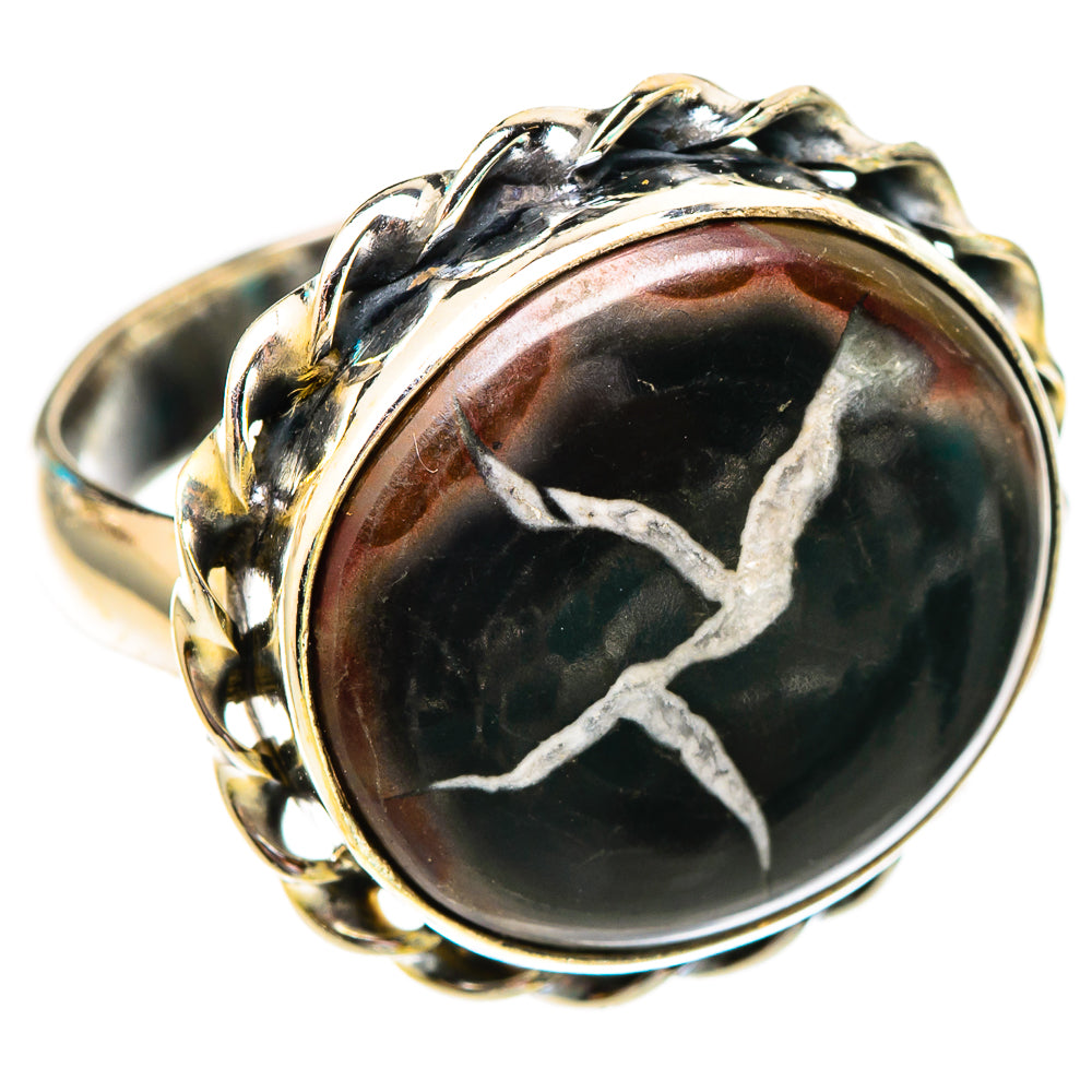 Septarian Geode Rings handcrafted by Ana Silver Co - RING116527 - Photo 2
