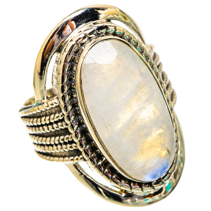 Rainbow Moonstone Rings handcrafted by Ana Silver Co - RING116530 - Photo 2