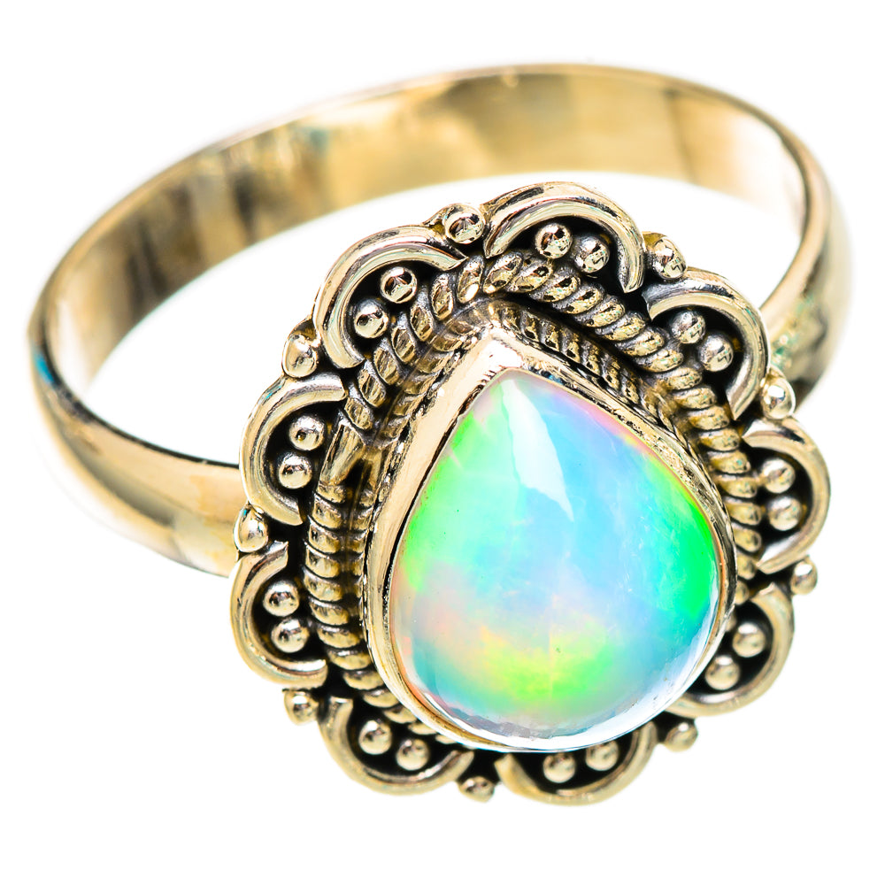 Ethiopian Opal Rings handcrafted by Ana Silver Co - RING116534 - Photo 2