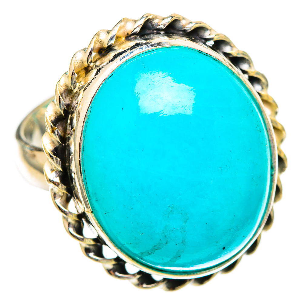 Peruvian Amazonite Rings handcrafted by Ana Silver Co - RING116542 - Photo 2