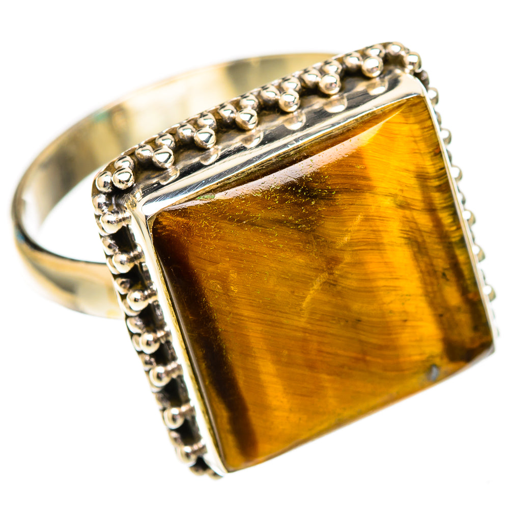 Tiger Eye Rings handcrafted by Ana Silver Co - RING116546 - Photo 2