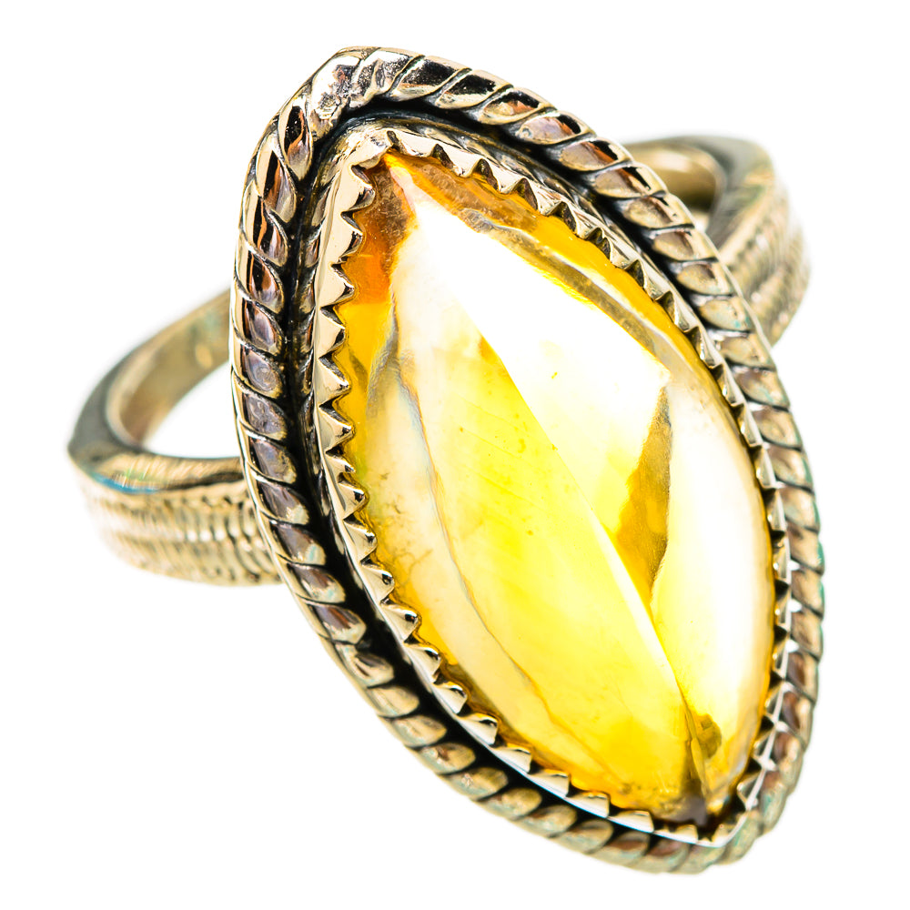 Citrine Sugarloaf Rings handcrafted by Ana Silver Co - RING116548 - Photo 2