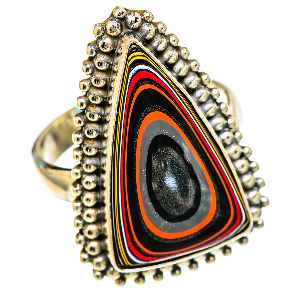 Fordite Rings handcrafted by Ana Silver Co - RING116566 - Photo 2