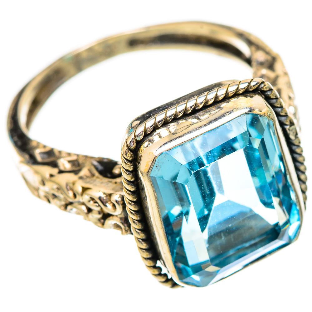 Blue Topaz Rings handcrafted by Ana Silver Co - RING116573 - Photo 2