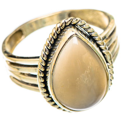 Chocolate Moonstone Rings handcrafted by Ana Silver Co - RING116579 - Photo 2