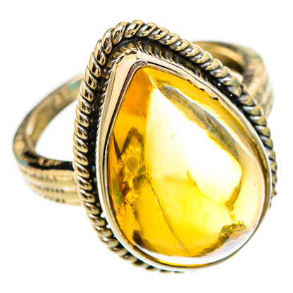 Citrine Sugarloaf Rings handcrafted by Ana Silver Co - RING116581 - Photo 2