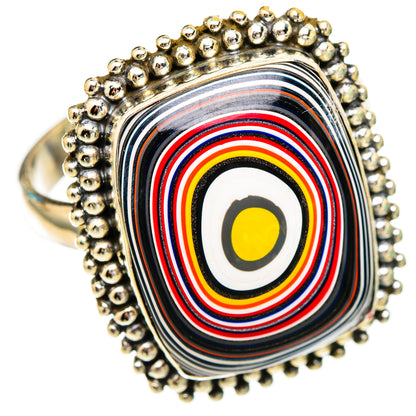 Fordite Rings handcrafted by Ana Silver Co - RING116598 - Photo 2
