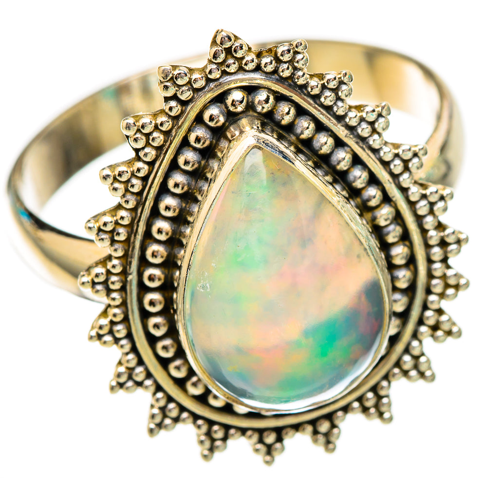 Ethiopian Opal Rings handcrafted by Ana Silver Co - RING116601 - Photo 2