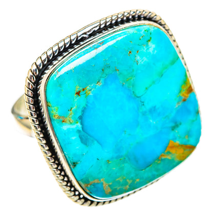 Peruvian Chrysocolla Rings handcrafted by Ana Silver Co - RING116604 - Photo 2